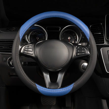 Steering Wheel Cover Faux Leather – Universal 14.5 to 15 Inch Fit for Cars, SUVs (7414)