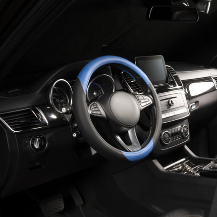 Steering Wheel Cover Faux Leather – Universal 14.5 to 15 Inch Fit for Cars, SUVs (7414)