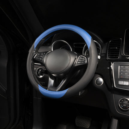 Steering Wheel Cover Faux Leather – Universal 14.5 to 15 Inch Fit for Cars, SUVs (7414)