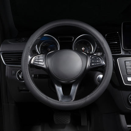 Steering Wheel Cover Faux Leather – Universal 14.5 to 15 Inch Fit for Cars, SUVs (7414)