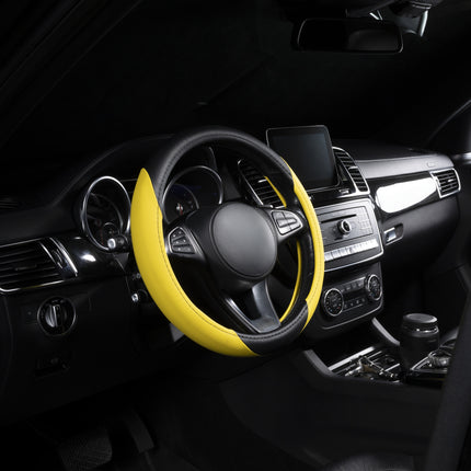 Steering Wheel Cover Faux Leather – Universal 14.5 to 15 Inch Fit for Cars, SUVs (7414)