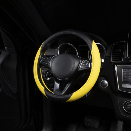 Steering Wheel Cover Faux Leather – Universal 14.5 to 15 Inch Fit for Cars, SUVs (7414)