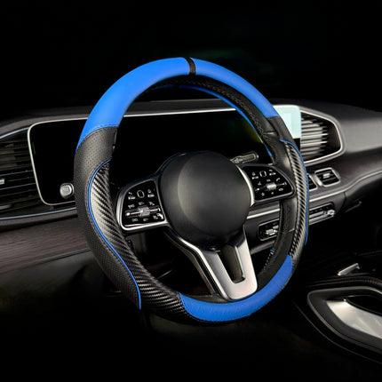 Premium Faux Leather Steering Wheel Cover – Universal 14.5 to 15 Inch Fit for Cars, SUVs (7685)