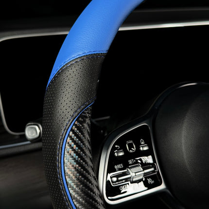 Premium Faux Leather Steering Wheel Cover – Universal 14.5 to 15 Inch Fit for Cars, SUVs (7685)