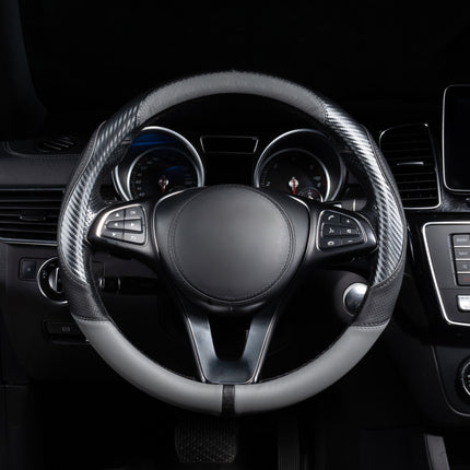 Premium Faux Leather Steering Wheel Cover – Universal 14.5 to 15 Inch Fit for Cars, SUVs (7685)