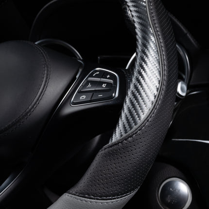 Premium Faux Leather Steering Wheel Cover – Universal 14.5 to 15 Inch Fit for Cars, SUVs (7685)
