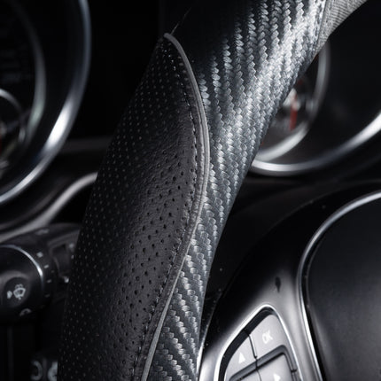 Premium Faux Leather Steering Wheel Cover – Universal 14.5 to 15 Inch Fit for Cars, SUVs (7685)