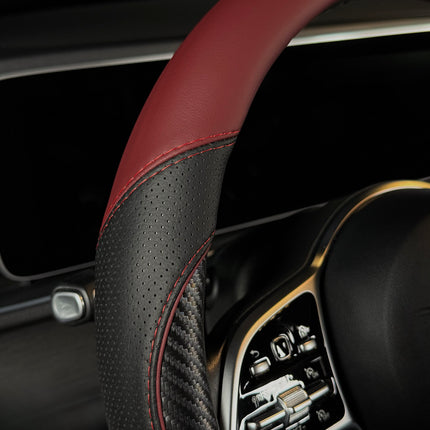 Premium Faux Leather Steering Wheel Cover – Universal 14.5 to 15 Inch Fit for Cars, SUVs (7685)