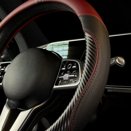 Premium Faux Leather Steering Wheel Cover – Universal 14.5 to 15 Inch Fit for Cars, SUVs (7685)