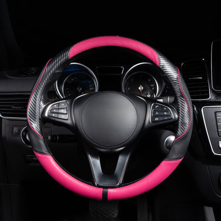 Premium Faux Leather Steering Wheel Cover – Universal 14.5 to 15 Inch Fit for Cars, SUVs (7685)
