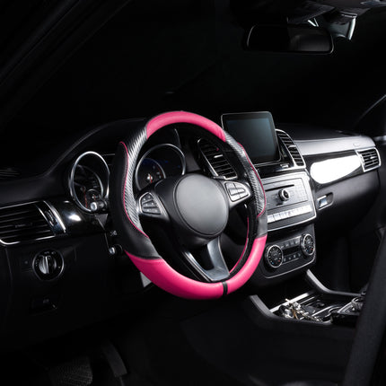 Premium Faux Leather Steering Wheel Cover – Universal 14.5 to 15 Inch Fit for Cars, SUVs (7685)