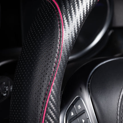 Premium Faux Leather Steering Wheel Cover – Universal 14.5 to 15 Inch Fit for Cars, SUVs (7685)