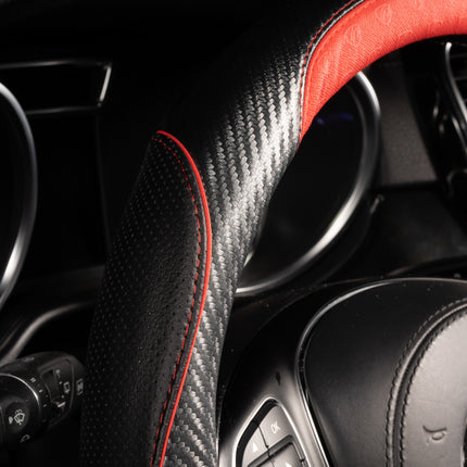Premium Faux Leather Steering Wheel Cover – Universal 14.5 to 15 Inch Fit for Cars, SUVs (7685)