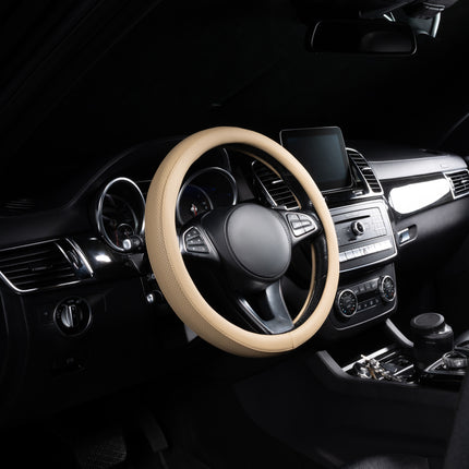 Steering Wheel Cover Faux Leather – Universal 14.5 to 15 Inch Fit for Cars, SUVs (8397)