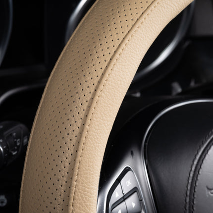 Steering Wheel Cover Faux Leather – Universal 14.5 to 15 Inch Fit for Cars, SUVs (8397)