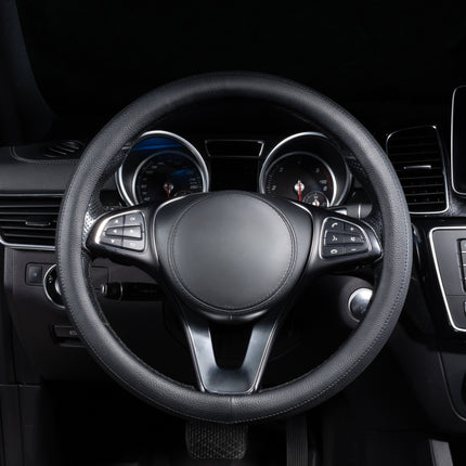 Steering Wheel Cover Faux Leather – Universal 14.5 to 15 Inch Fit for Cars, SUVs (8397)