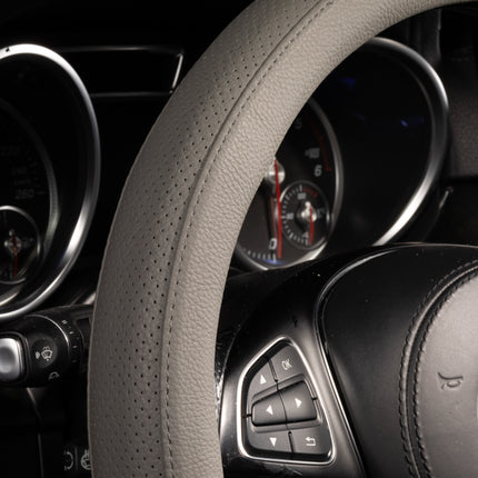 Steering Wheel Cover Faux Leather – Universal 14.5 to 15 Inch Fit for Cars, SUVs (8397)