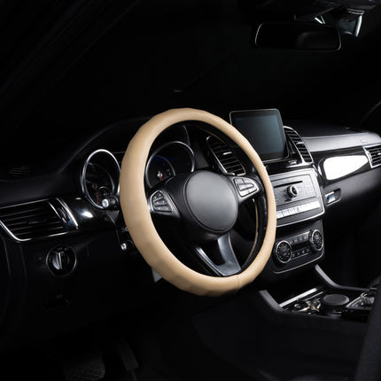 Steering Wheel Cover Faux Leather – Universal 14.5 to 15 Inch Fit for Cars, SUVs (8399)