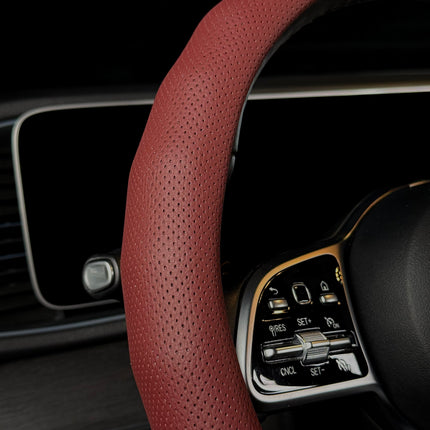 Premium Faux Leather Steering Wheel Cover – Universal 14.5 to 15 Inch Fit for Cars, SUVs (8571)