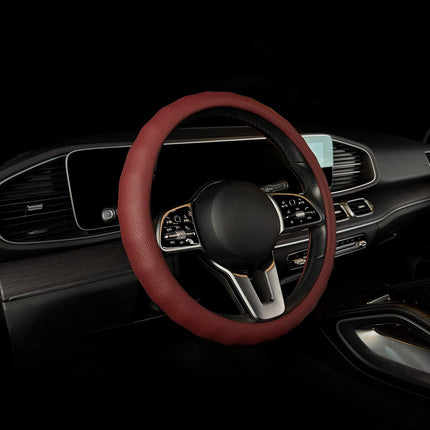 Premium Faux Leather Steering Wheel Cover – Universal 14.5 to 15 Inch Fit for Cars, SUVs (8571)