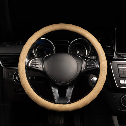 Premium Faux Leather Steering Wheel Cover – Universal 14.5 to 15 Inch Fit for Cars, SUVs (8571)