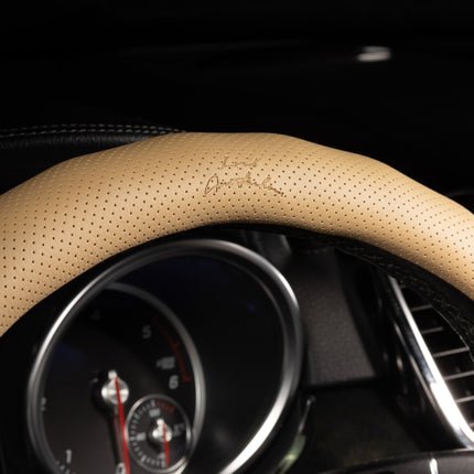 Premium Faux Leather Steering Wheel Cover – Universal 14.5 to 15 Inch Fit for Cars, SUVs (8571)