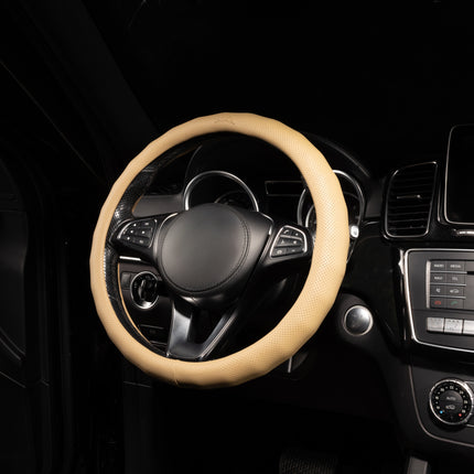Premium Faux Leather Steering Wheel Cover – Universal 14.5 to 15 Inch Fit for Cars, SUVs (8571)