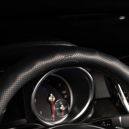 Premium Faux Leather Steering Wheel Cover – Universal 14.5 to 15 Inch Fit for Cars, SUVs (8571)