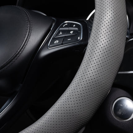 Premium Faux Leather Steering Wheel Cover – Universal 14.5 to 15 Inch Fit for Cars, SUVs (8571)