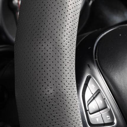Premium Faux Leather Steering Wheel Cover – Universal 14.5 to 15 Inch Fit for Cars, SUVs (8571)