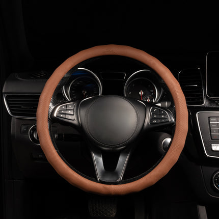 Premium Faux Leather Steering Wheel Cover – Universal 14.5 to 15 Inch Fit for Cars, SUVs (8571)