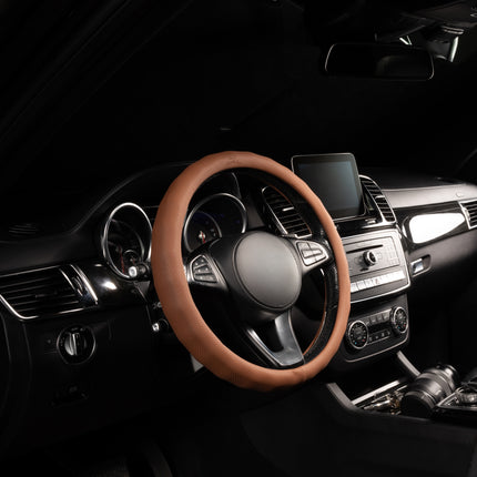 Premium Faux Leather Steering Wheel Cover – Universal 14.5 to 15 Inch Fit for Cars, SUVs (8571)