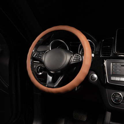 Premium Faux Leather Steering Wheel Cover – Universal 14.5 to 15 Inch Fit for Cars, SUVs (8571)