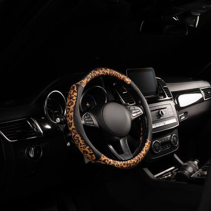 Premium Faux Leather Steering Wheel Cover – Universal 14.5 to 15 Inch Fit for Cars, SUVs (8684)