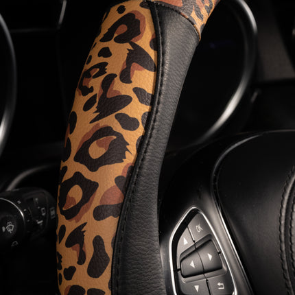 Premium Faux Leather Steering Wheel Cover – Universal 14.5 to 15 Inch Fit for Cars, SUVs (8684)