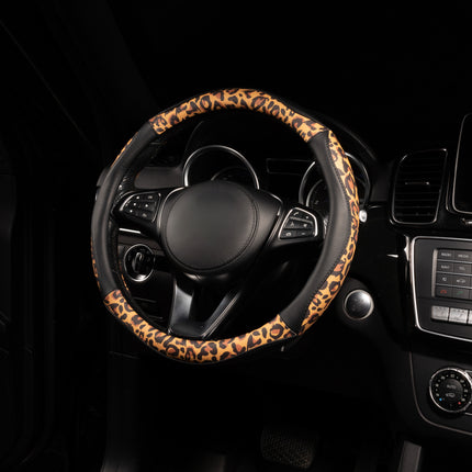 Premium Faux Leather Steering Wheel Cover – Universal 14.5 to 15 Inch Fit for Cars, SUVs (8684)