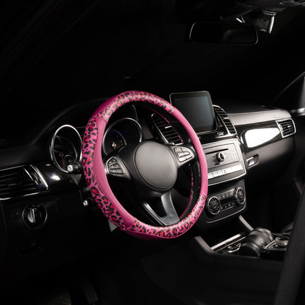 Premium Faux Leather Steering Wheel Cover – Universal 14.5 to 15 Inch Fit for Cars, SUVs (8684)