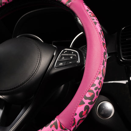 Premium Faux Leather Steering Wheel Cover – Universal 14.5 to 15 Inch Fit for Cars, SUVs (8684)