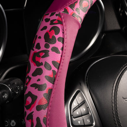 Premium Faux Leather Steering Wheel Cover – Universal 14.5 to 15 Inch Fit for Cars, SUVs (8684)