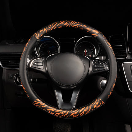 Premium Faux Leather Steering Wheel Cover – Universal 14.5 to 15 Inch Fit for Cars, SUVs (8684)