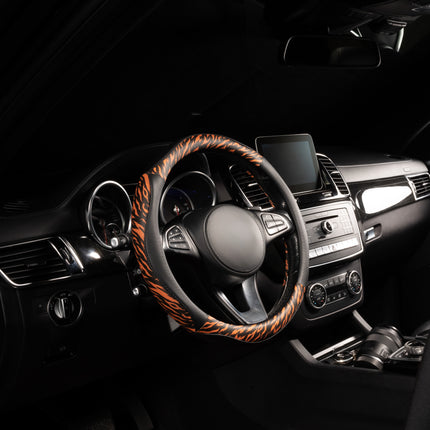 Premium Faux Leather Steering Wheel Cover – Universal 14.5 to 15 Inch Fit for Cars, SUVs (8684)