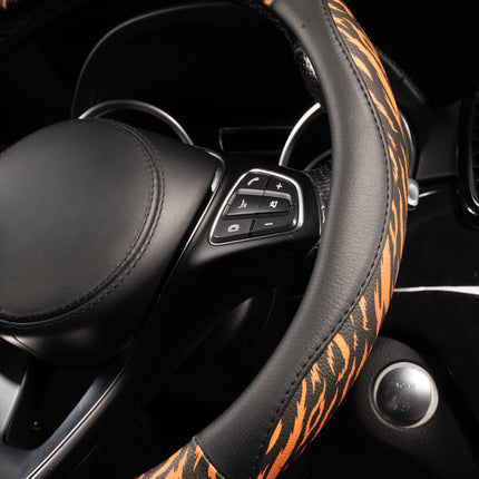 Premium Faux Leather Steering Wheel Cover – Universal 14.5 to 15 Inch Fit for Cars, SUVs (8684)
