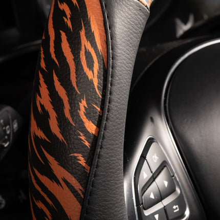 Premium Faux Leather Steering Wheel Cover – Universal 14.5 to 15 Inch Fit for Cars, SUVs (8684)