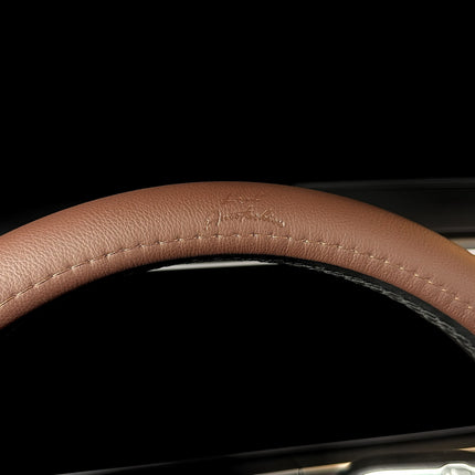 Premium Faux Leather Steering Wheel Cover – Universal 14.5 to 15 Inch Fit for Cars, SUVs (9283)