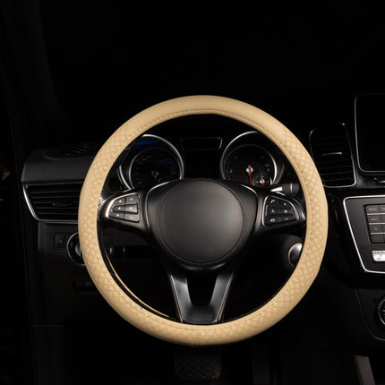 Premium Faux Leather Steering Wheel Cover – Universal 14.5 to 15 Inch Fit for Cars, SUVs (9283)