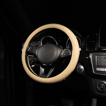 Premium Faux Leather Steering Wheel Cover – Universal 14.5 to 15 Inch Fit for Cars, SUVs (9283)