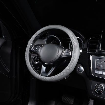 Premium Faux Leather Steering Wheel Cover – Universal 14.5 to 15 Inch Fit for Cars, SUVs (9283)
