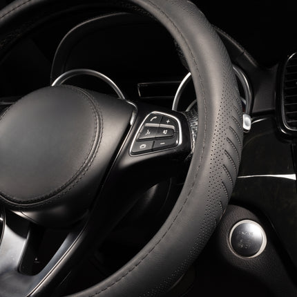 Premium Faux Leather Steering Wheel Cover – Universal 14.5 to 15 Inch Fit for Cars, SUVs (9356)