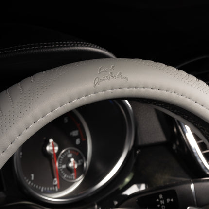 Premium Faux Leather Steering Wheel Cover – Universal 14.5 to 15 Inch Fit for Cars, SUVs (9356)