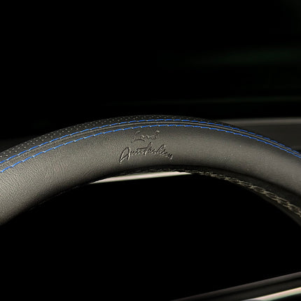 Premium Faux Leather Steering Wheel Cover – Universal 14.5 to 15 Inch Fit for Cars, SUVs (9366)